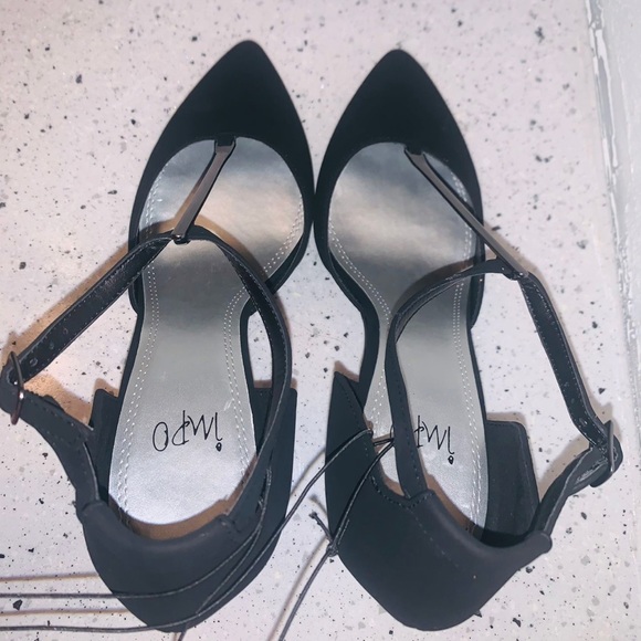 Women’s black strap pointed heels New - Picture 6 of 6